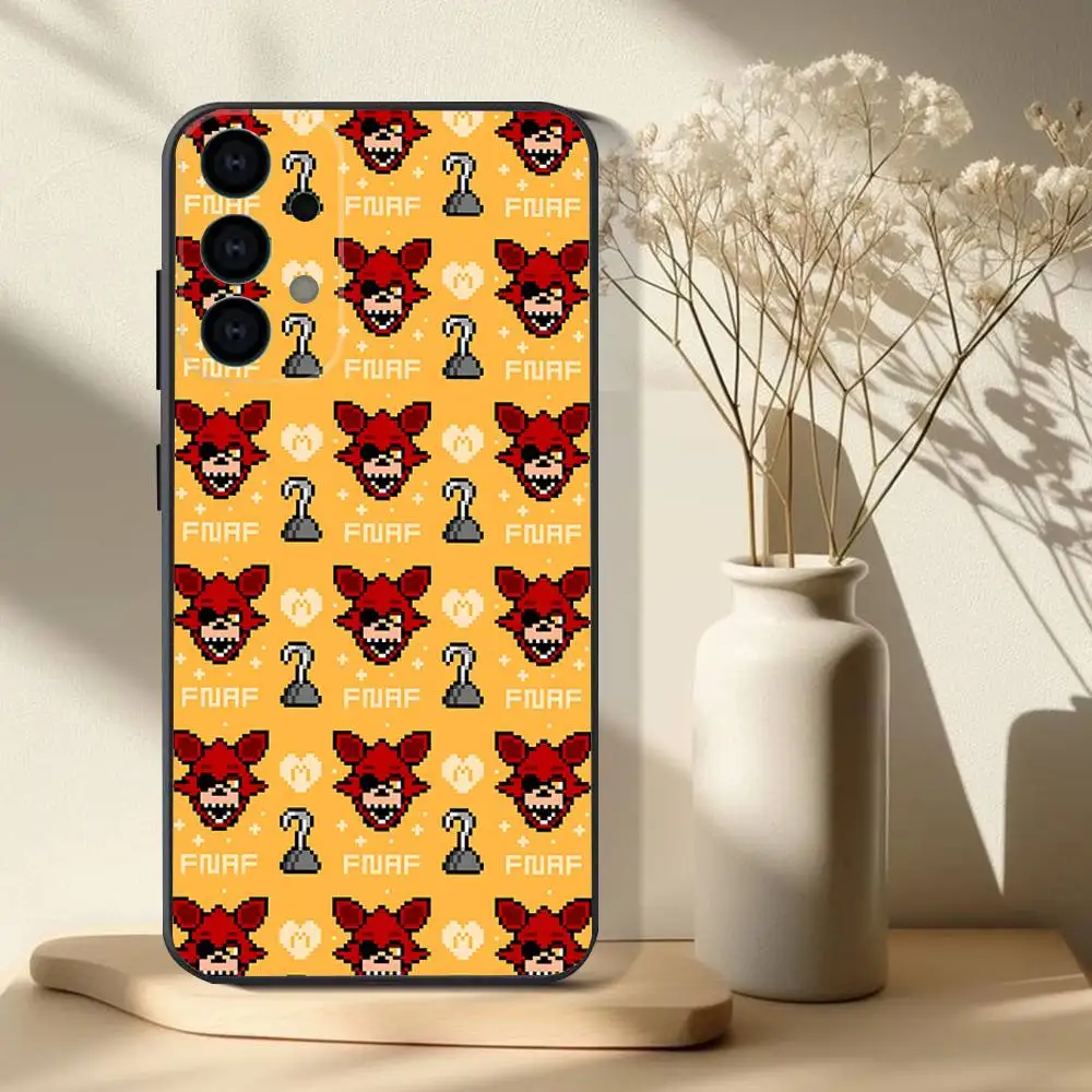 Capa de telefone Five-Nights-At-Freddys F-Fnaf para Samsung S 25,24,23,22,30,21,10,9,Ultra,Plus,Lite,FE,4,5G Capa macia preta