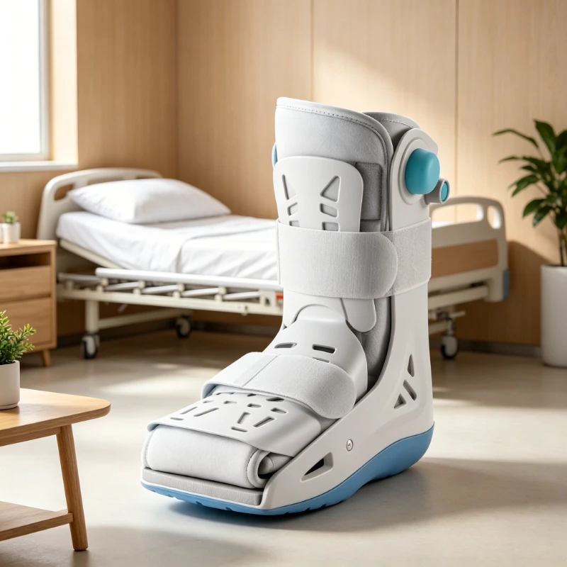 Walking Boot for Ankle Fracture, Air Walker Boot with Pump, Medical Brace for Metatarsal, Orthopedic Boot with Rocker Sole