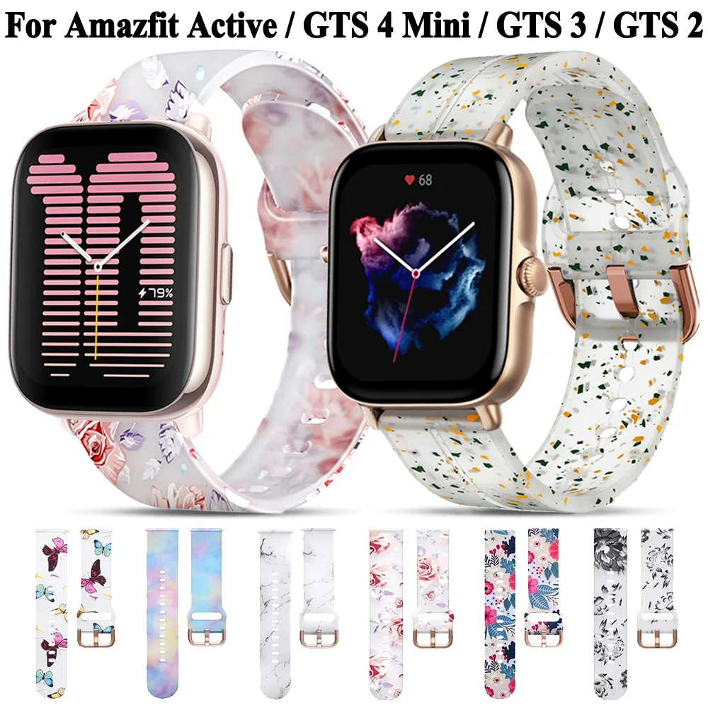 

Ремешок силиконовый для часов Amazfit GTS 4 Mini, браслет для Amazfit GTS 4 GTS 3 GTS 2 GTS 2e Bip 3 U Pro, 20 мм