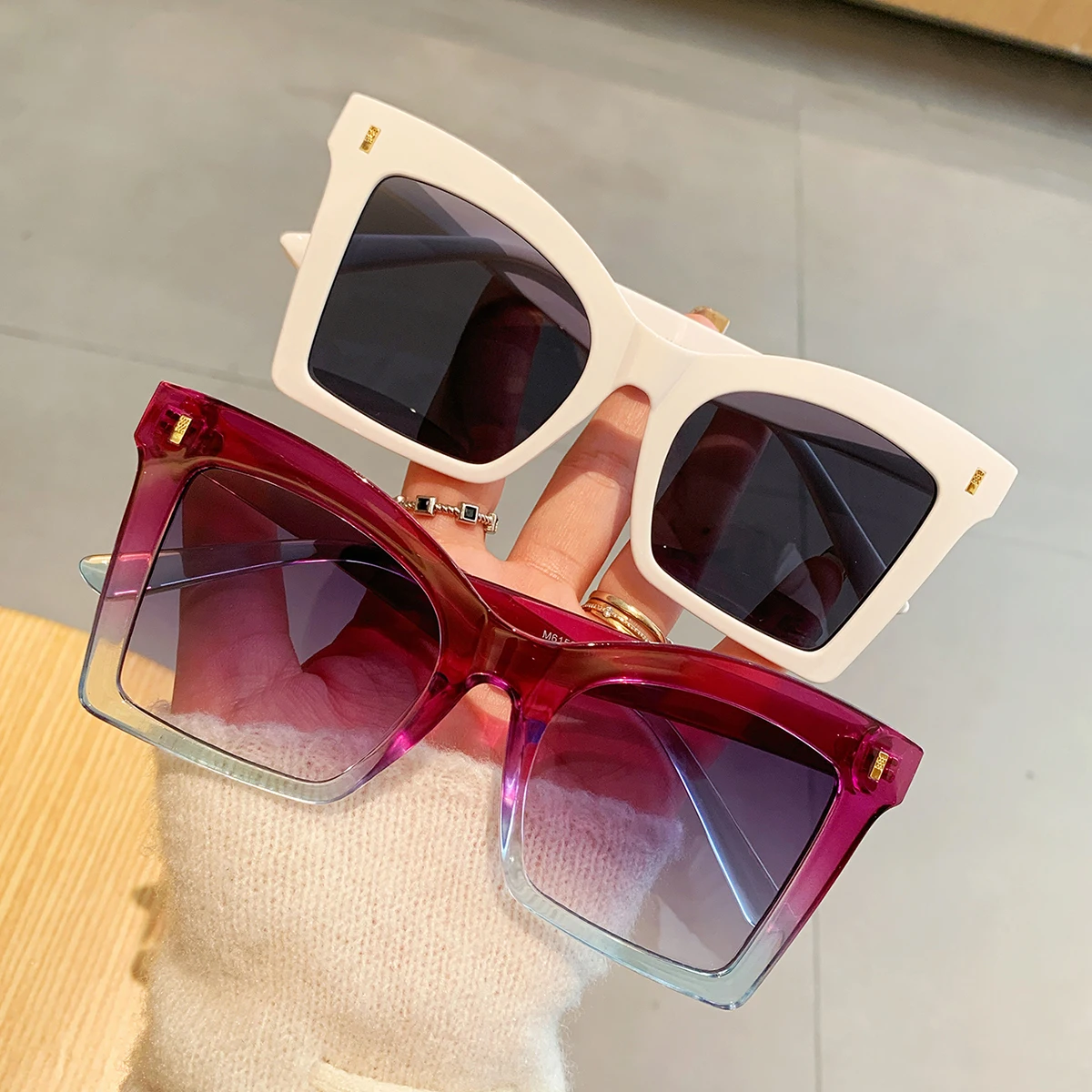 Unisex Cat-Eye-Sonnenbrille für Männer und Frauen, Y2K-Mode, Luxus, Farbverlauf, Urlaubsaccessoire, ideale Wahl, stilvolle Brille für