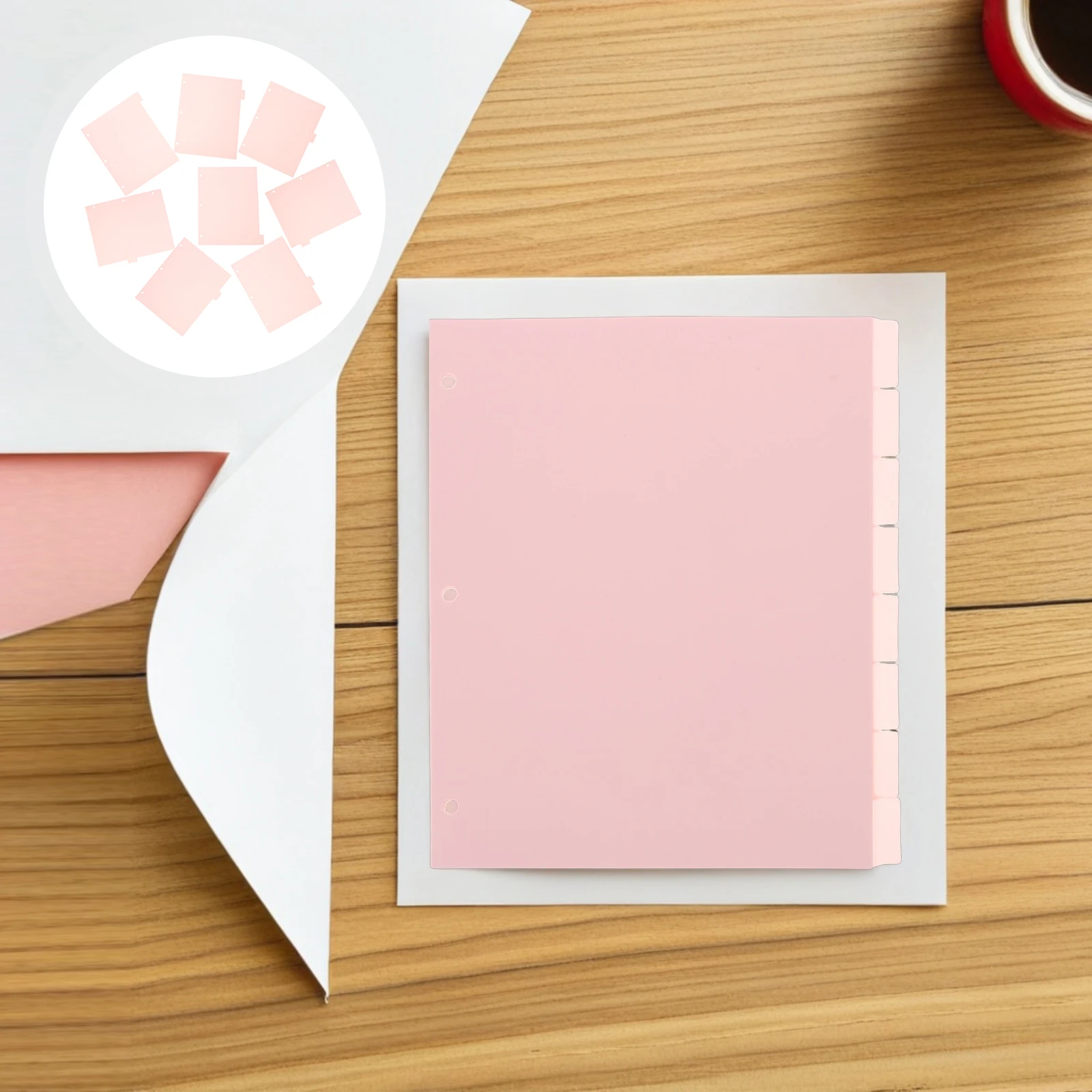 

8 Sheets PVC Binder Dividers Sturdy Long Use Separate Documents ganize Binder Tabs Life Planner Notebook 3 Rings Folder