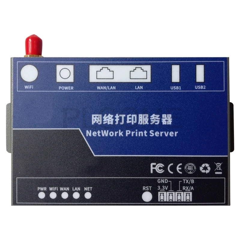1/2 منفذ USB شبكة الطابعة خادم مكتب الطابعة مشاركة جهاز التحكم عن بعد الطباعة اللاسلكية الصغيرة واي فاي WAN LAN NET