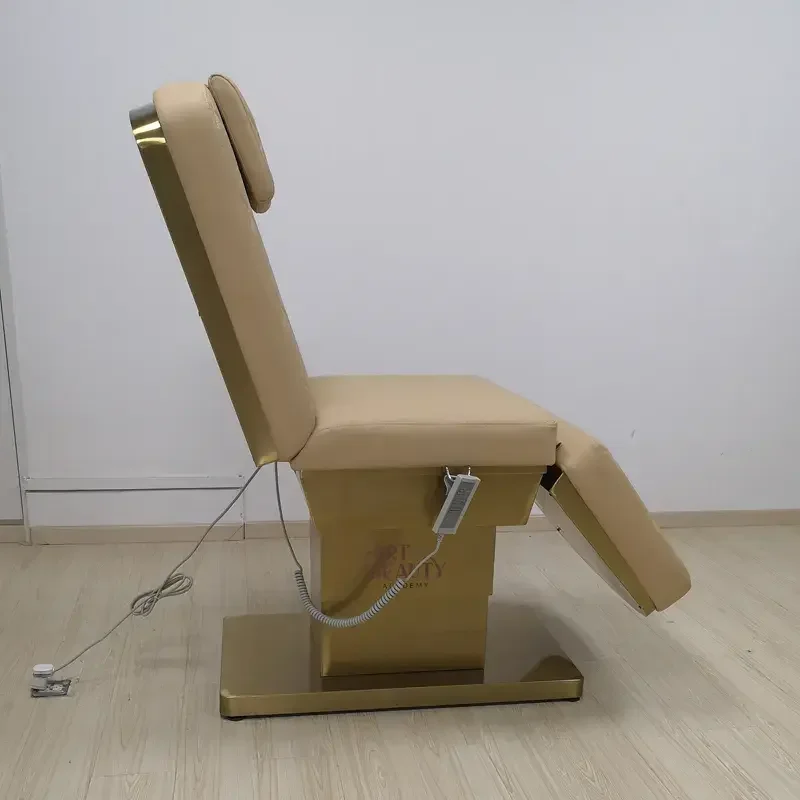 Electric Massage Bed With 3 Motors Adjustable Height Metal Frame Synthetic Leather For Professional Spa Salon Use