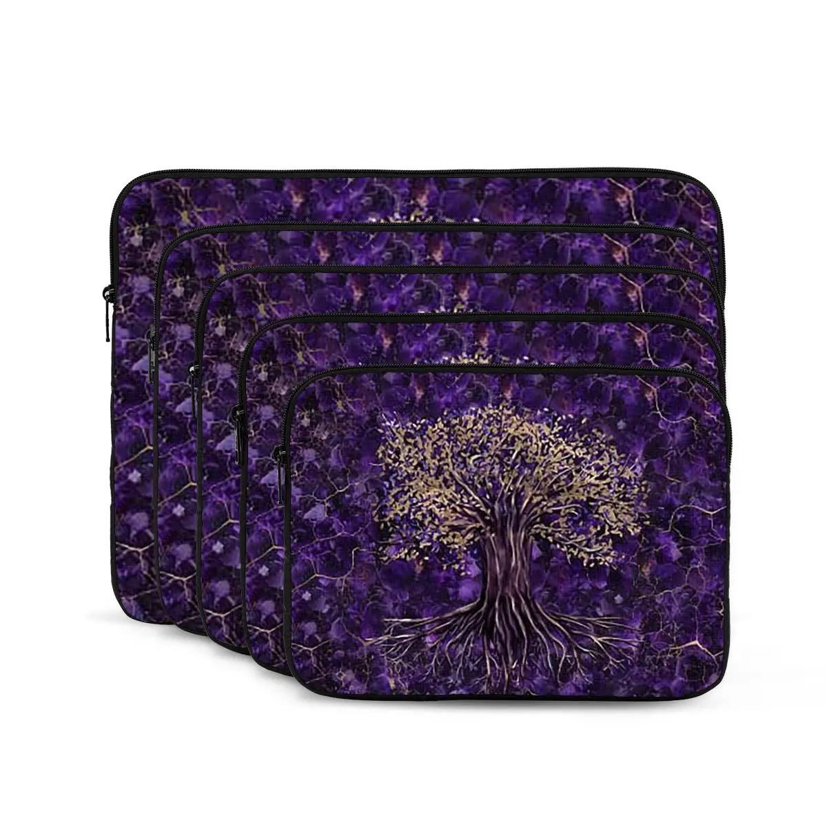 

Tree Of Life -Yggdrasil Amethyst And Gold Notebook Laptop Bag Case Pouch Notebook Sleeve Cover Bag Tablet Shockproof Case Bag