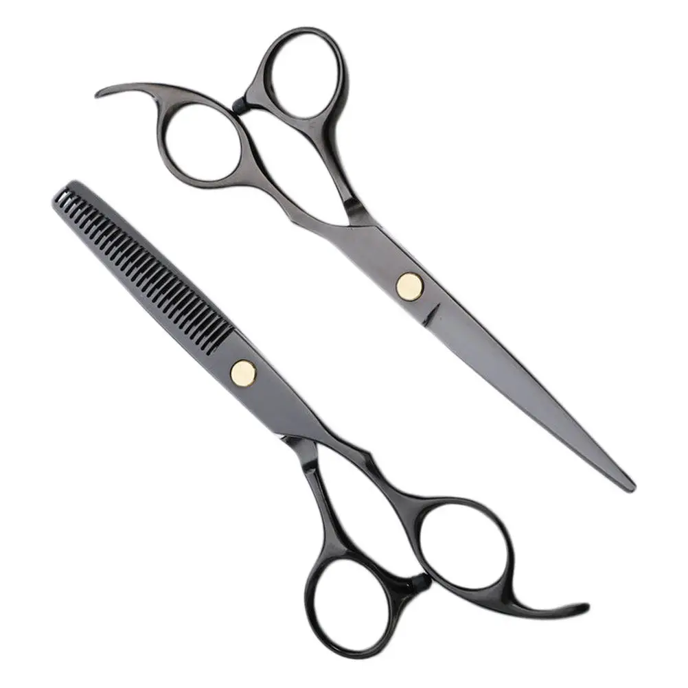

2 Pcs Hairdressers Scissors Barbers Shears Haircut Salon Cutter Hairdressing Styling Tools