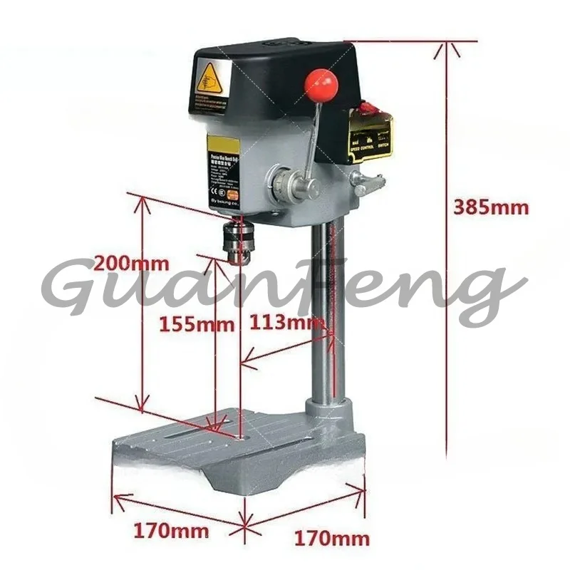 Precision Drilling Machine High Speed Electric Drill 340W Benchtop Drilling Machine 4mm