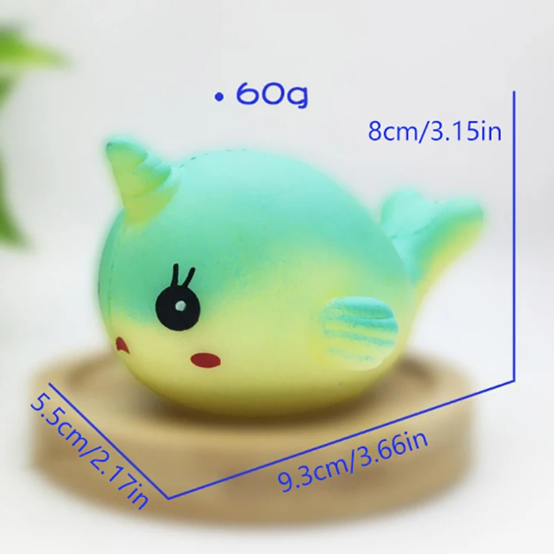 Random Style1 PC TPR Unicorn Whale Stress Relief Squishy Toy Fidget Toy Small Animals Reduce Pressure Toy Soft And Sticky Toy