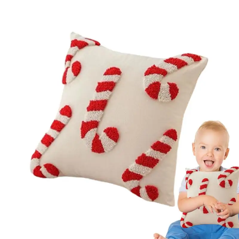 Winter Pillow Covers Peppermint Candy Cushion Covers 45x45cm/18x18inch Peppermint Candy Winter Cushion Covers For Christmas