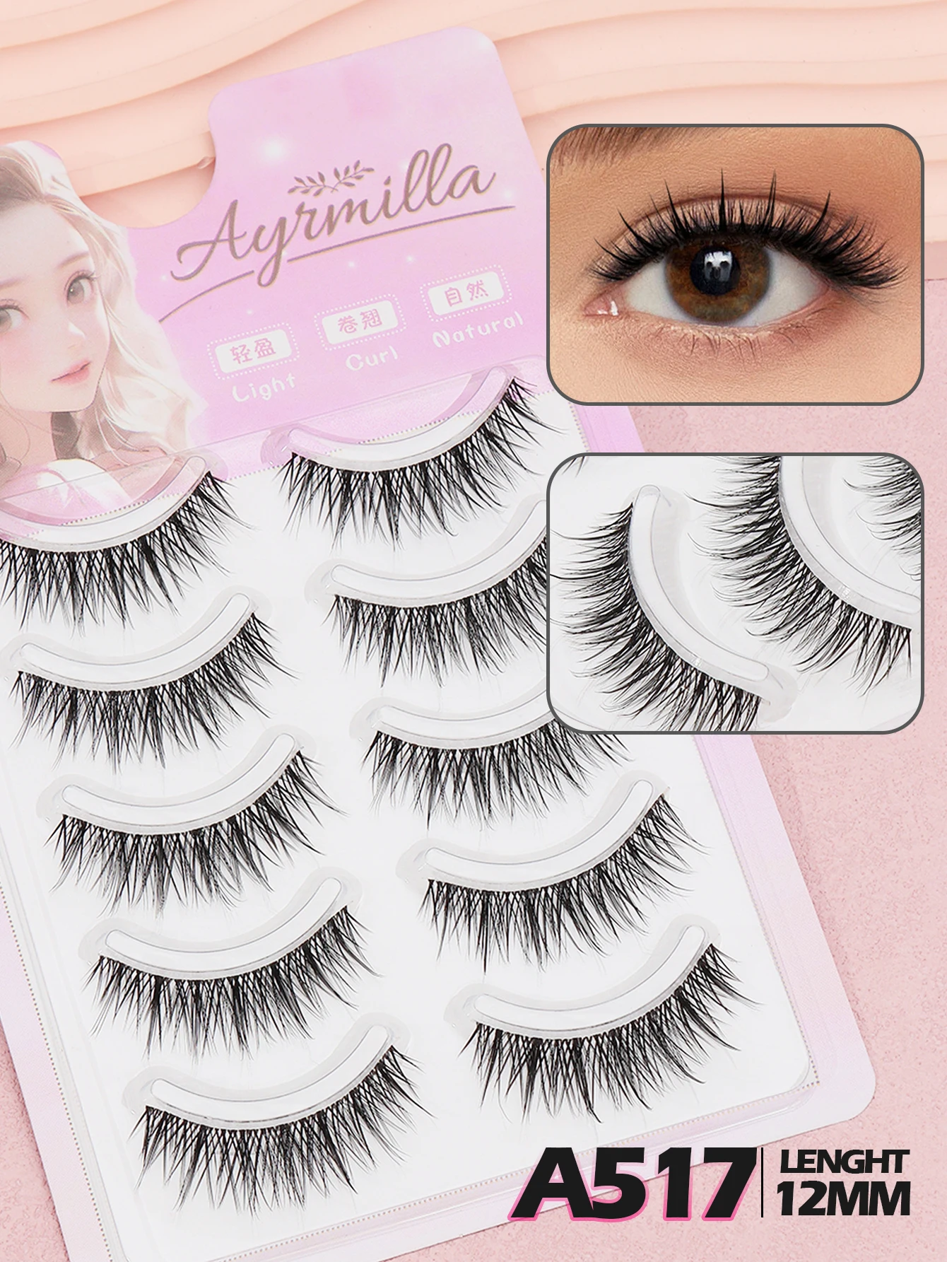 5 pairs eyelashes party and club daily work will naturally fake  fluffy soft dramatic 3D mink eyes multi-layer eyelashes