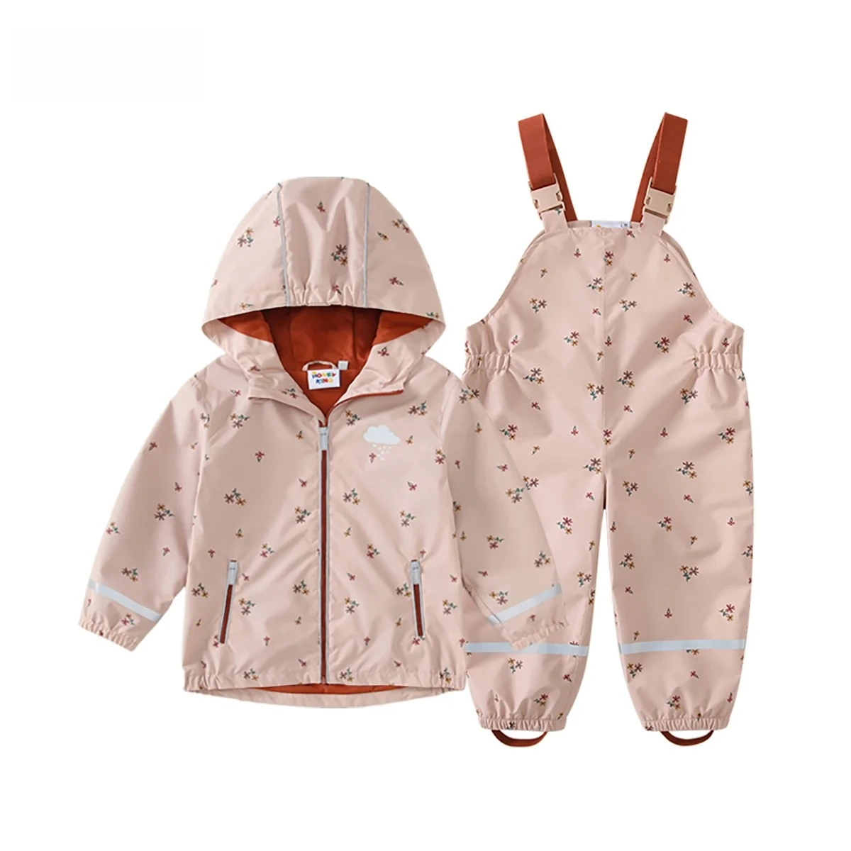 Children's Clothing Raincoat Suit Baby Waterproof Overalls Pants Girls Jumpsuit For Kids Jacket And Trousers