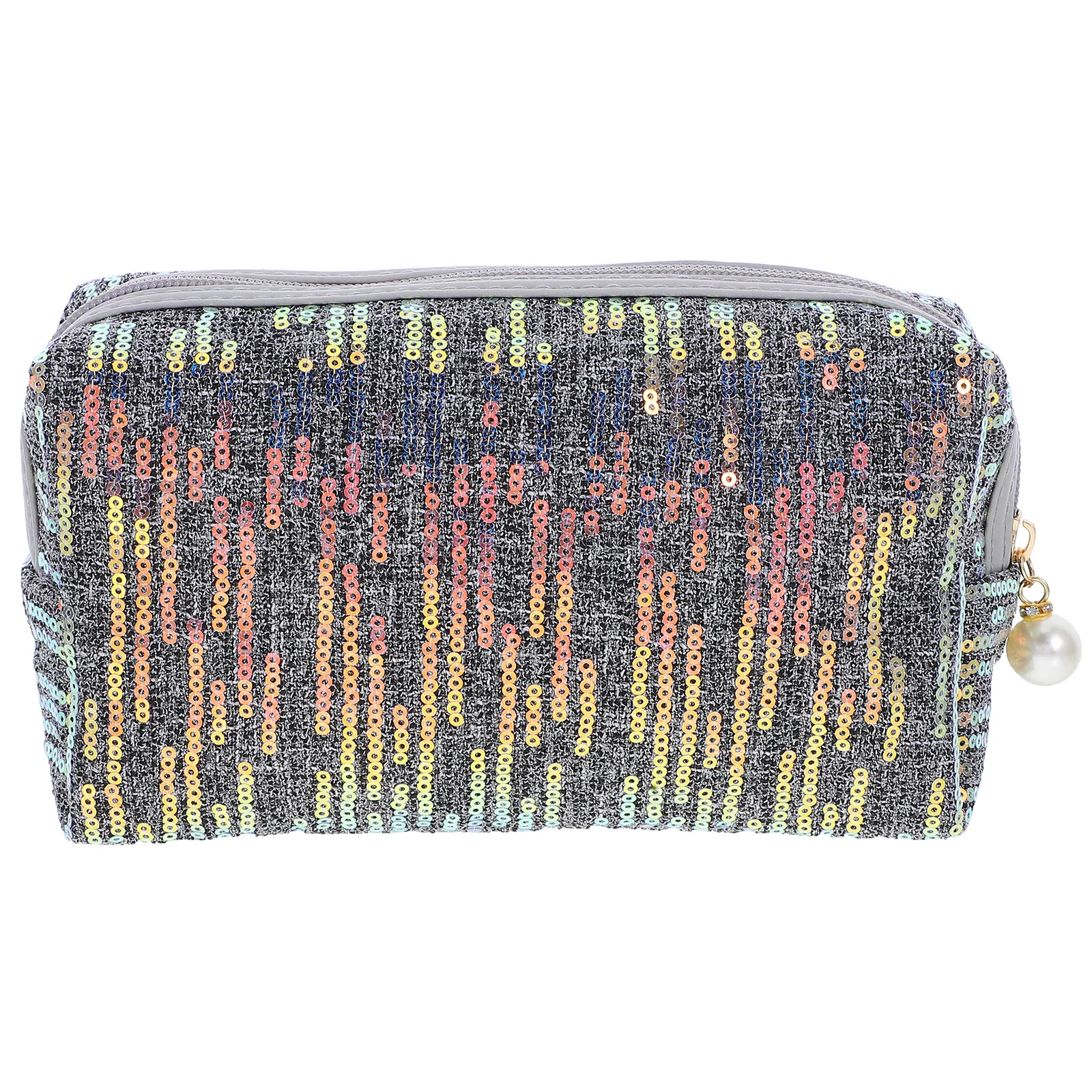 

Sequin Embroidery Glitter Makeup Bag Portable Organizer Travel Pouch Toiletries Storage Large Capacity Makeup Pouch