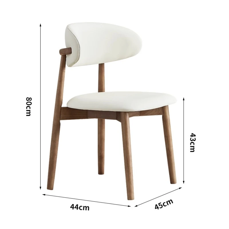 منتصف القرن الصلبة كراسي تناول الطعام الخشبية فندق فاخر الحد الأدنى بولي Leather كراسي تناول الطعام الجلدية لينة مسند الظهر البراز الأثاث Sillas