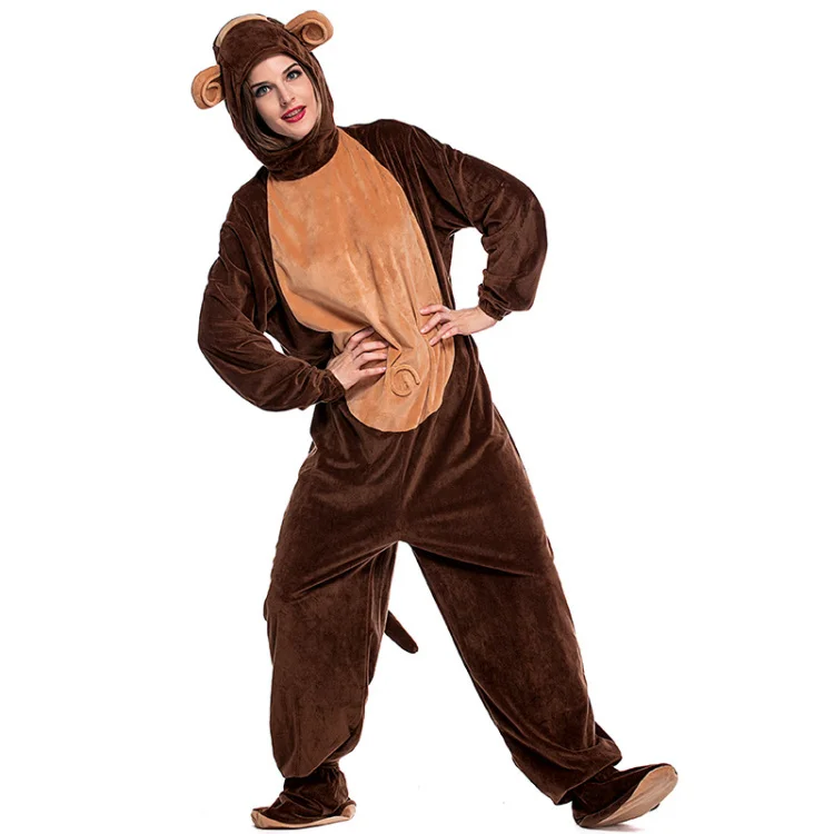 Costume de singe pour enfants et adultes, combinaison de Cosplay pour garçons et filles