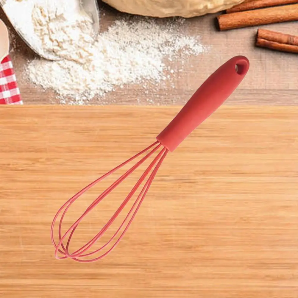 17 سنتيمتر خافق البيض دليل خفقت يده سيليكون المغلفة سلك بالون خفق غير عصا لمزج الطبخ اثارة أداة المطبخ