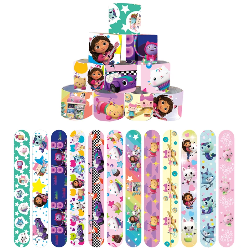 غابي دمية سلسلة صفعة سوار بولي كلوريد الفينيل المفاجئة دائرة الكرتون بات دائرة سوار 12 قطعة الأطفال متعة الهدايا هدايا عيد الميلاد