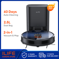 ILIFE T10s  Robot and Mop,Auto-Empty Station, LDS Navigation 3000Pa Suction,Smart Home Wet Dry