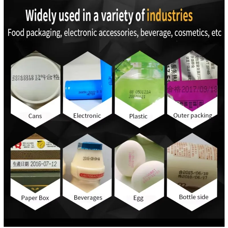 Industrial Expiry Date Time Logo Coding Inkjet Printing Continuous Automatic Clean CIJ Inkjet Printer Coding Machine