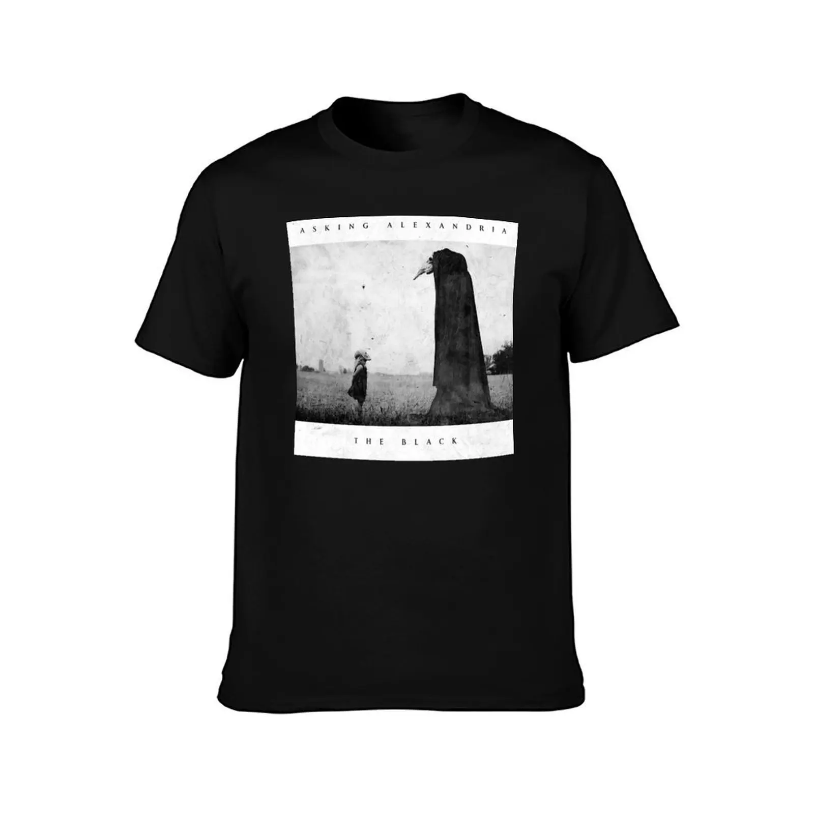 Asking Alexandria The black T-Shirt, Summer Casual Cotton Tee, Oversized Streetwear Tops, Vintage Graphic Print, 100% Cotton