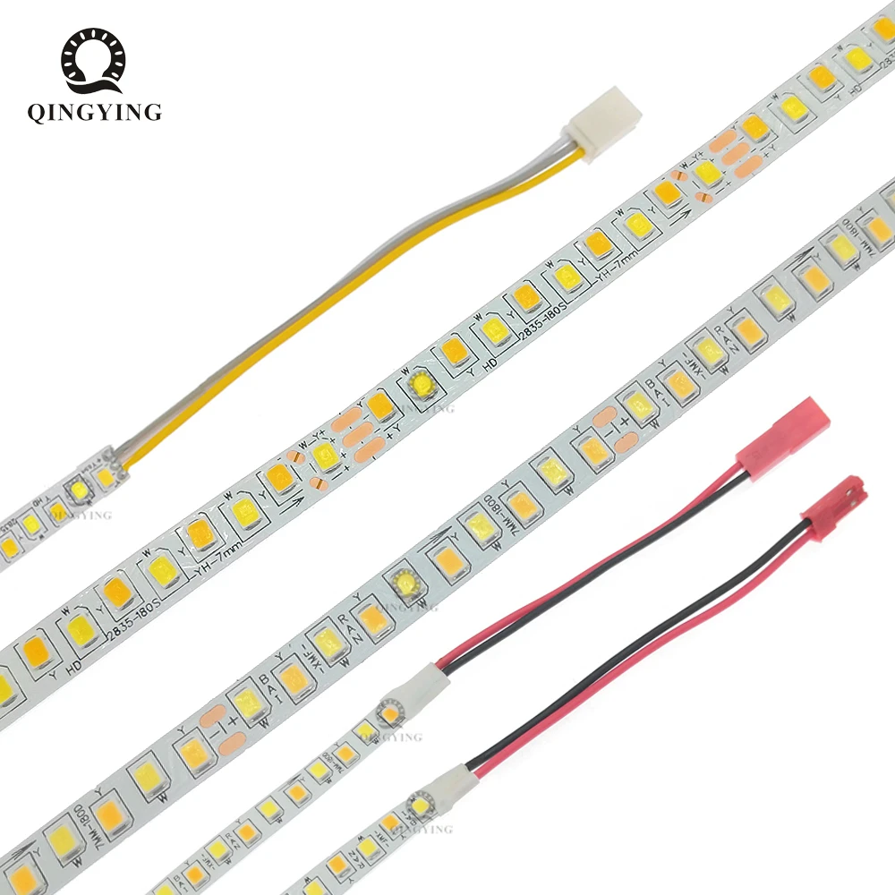 3 Meters/Roll Bicolor SMD2835 LED Strip 5B9C 180LED/M 2Pin 3Pin Constant Current Flexible Light Tape 3000K 6500K For Chandelier