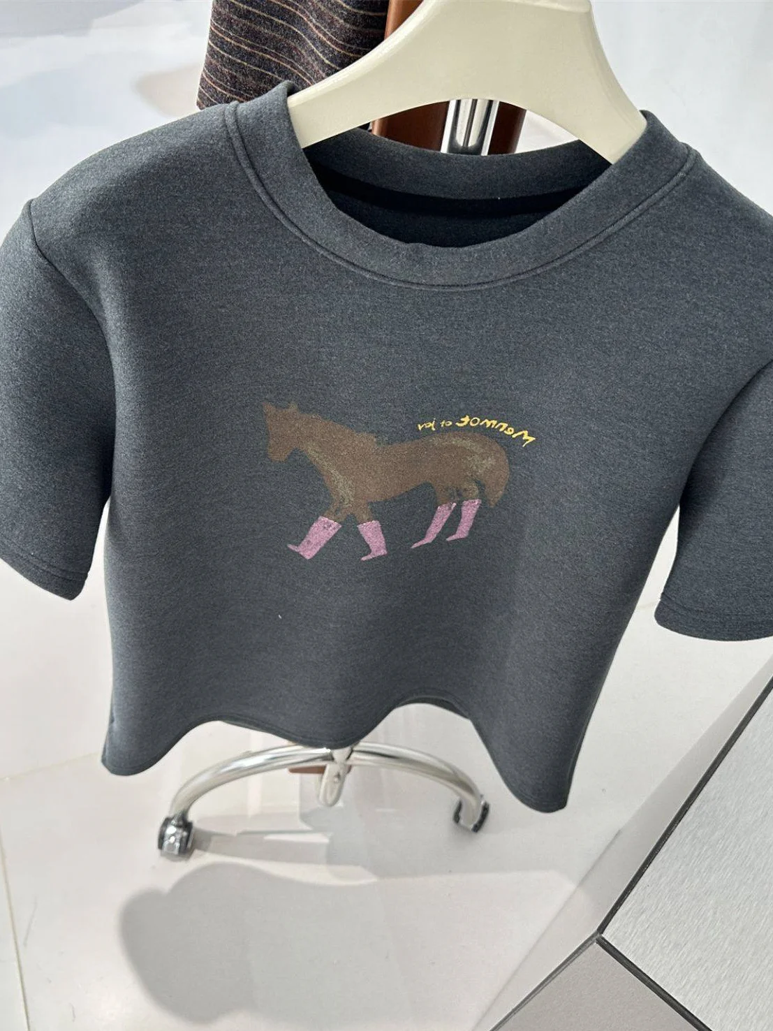 

Женская свободная футболка с коротким рукавом, весенняя повседневная, с мультяшным принтом, утягивающая, базовый слой