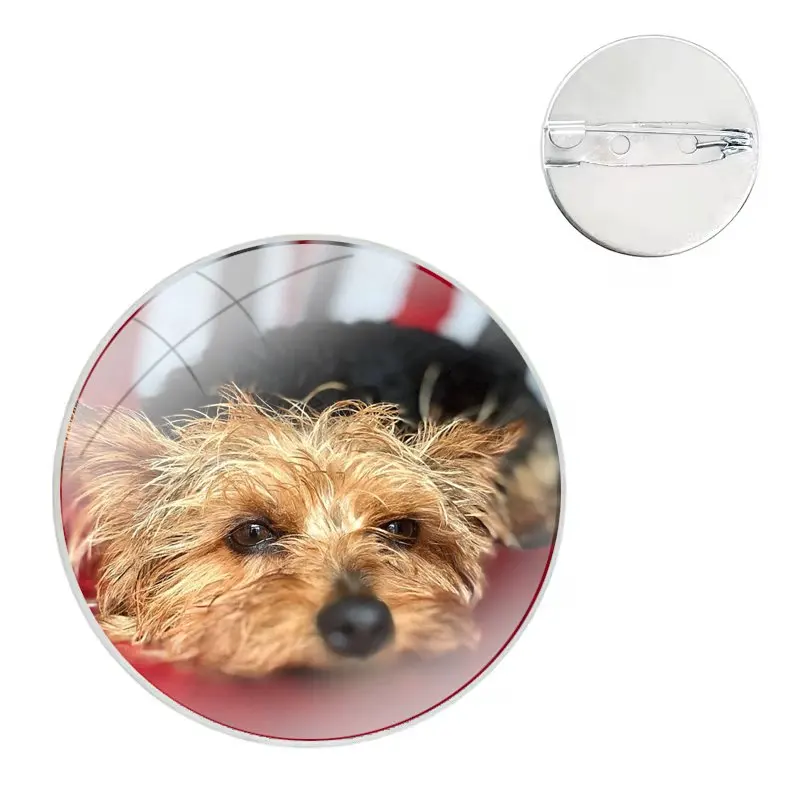 Yorkshire Terrier Dog Puppy Badge Brooch Pin Accessories For Clothes Backpack Decoration gift