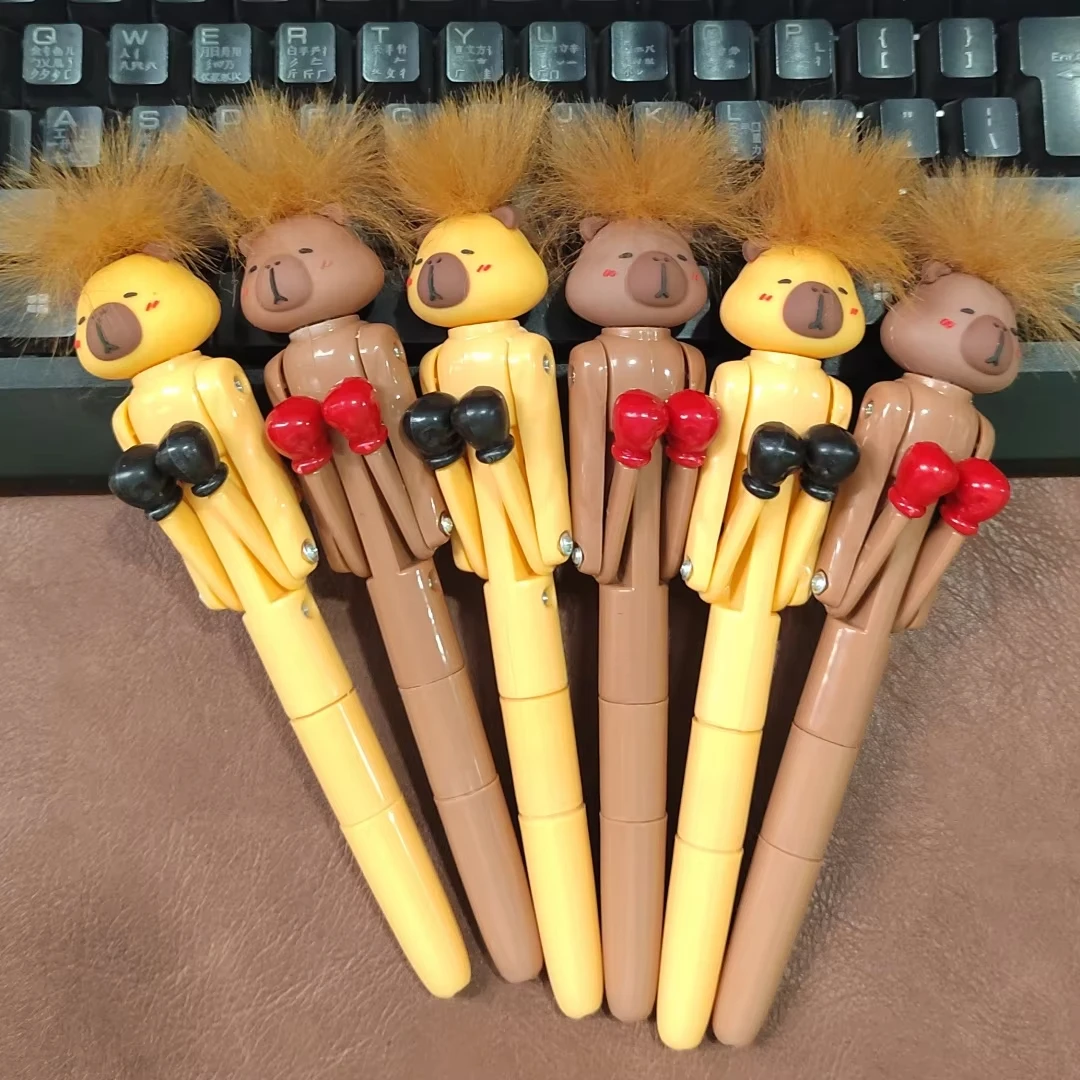Embroidery Boxing Pen 1/2pcs Set Innovative Robot Boxing Pens for Office Desk Leisure Fidget Pens for Focus Writing Instrument