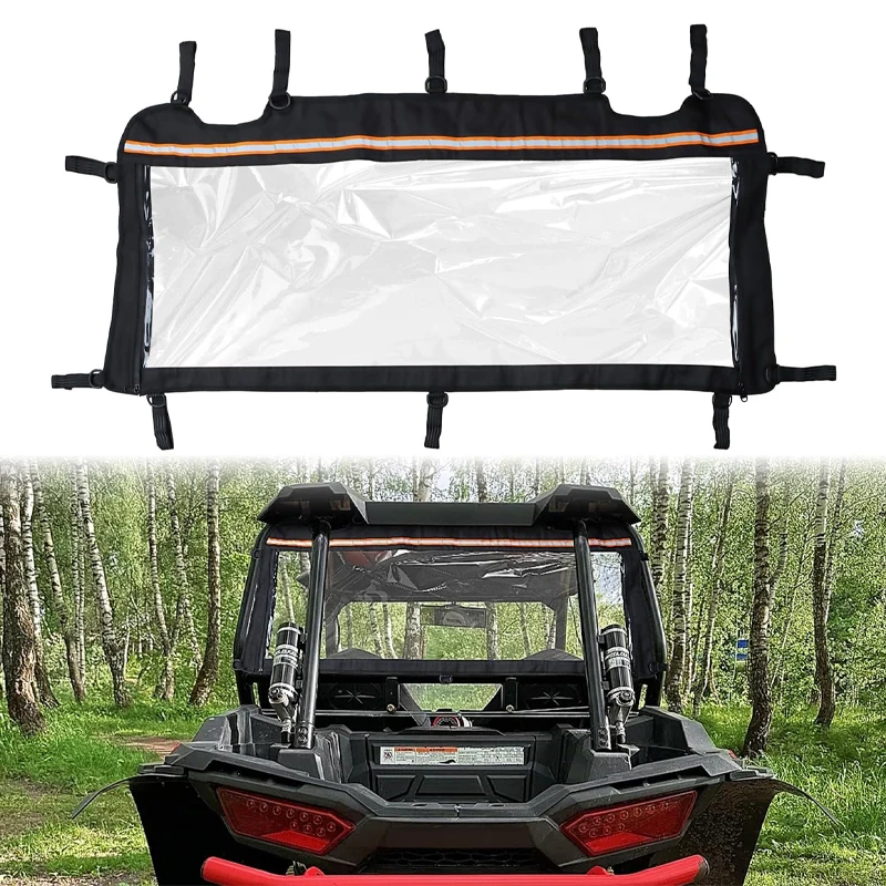 

For Polaris RZR XP 1000 2014-2021 TURBO 2016-2021 UTV PVC Rear Soft Window Windshield Nets Side Panel Guard UTV Cover