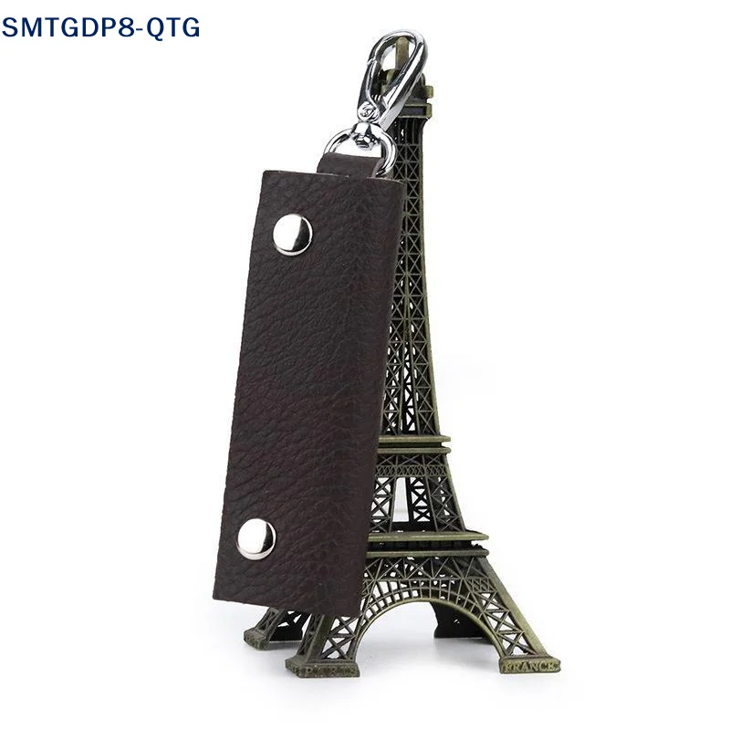 NEW Men's Portable Genuine Leather Keychain Pouch - Fashion Zipper Pouch Bag, Multifunctional Durable Housekeeper Organizer