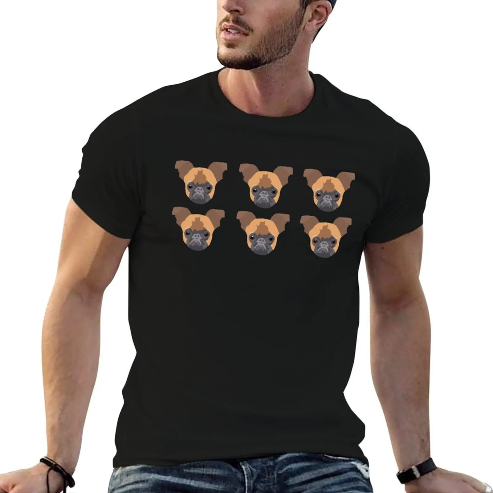 

Griffon No PUG T-Shirt t shirts for man graphic tees t shirts for man cotton man t shirt heavy cotton T-shirt