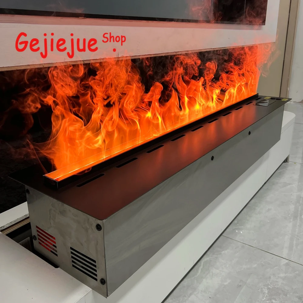 Diervriendelijk Stijlvol TV-meubel Open haard met mist- en geluidseffecten Energiebesparende open haard Tuya APP Control Home voor moderne huizen
