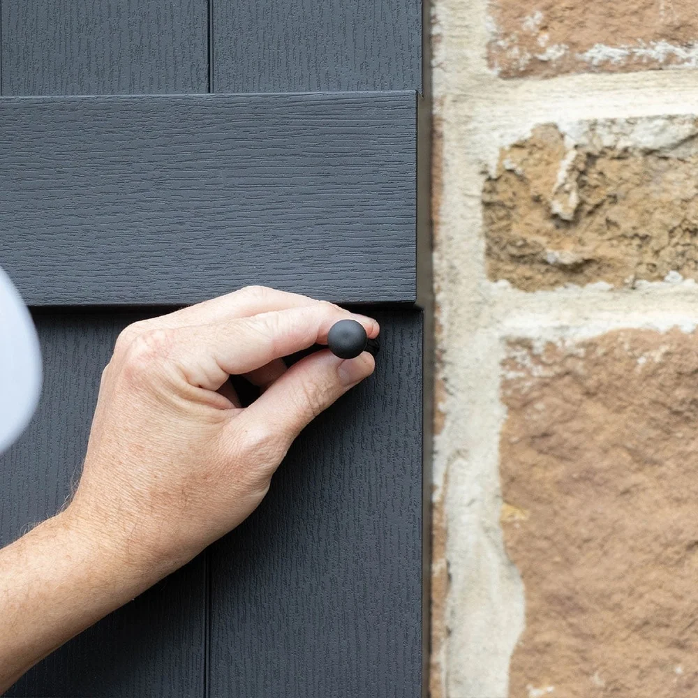 Vinyl Board and Batten Shutters Rustic Appearance Durable Weatherproof Easy Installation with Hardware Ideal Traditional Homes