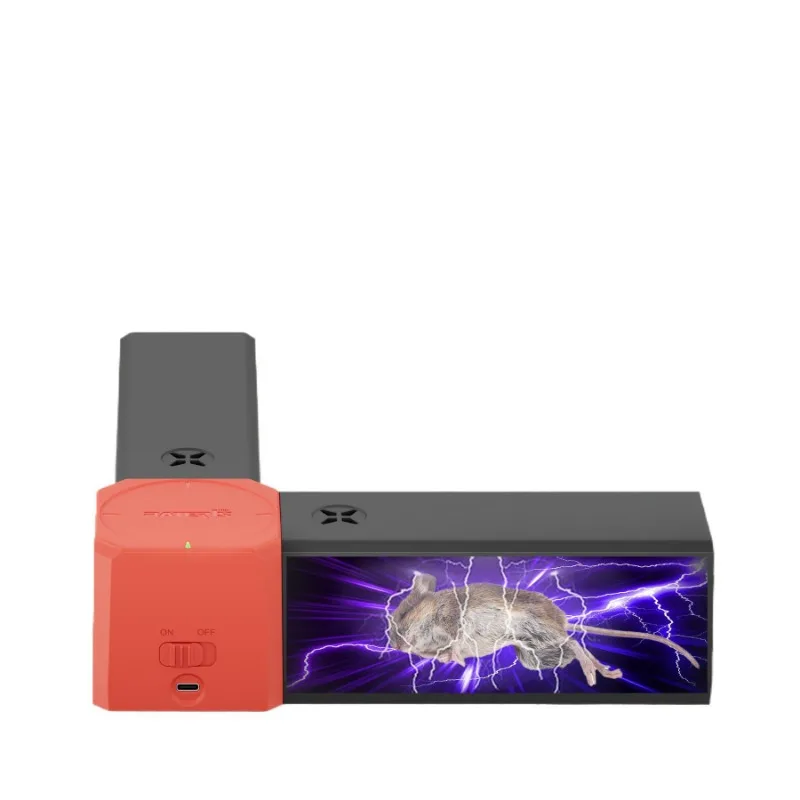 2026 new mouse killer, mouse trap, household mouse cage catcher, dual electric head, automatic continuous black technology