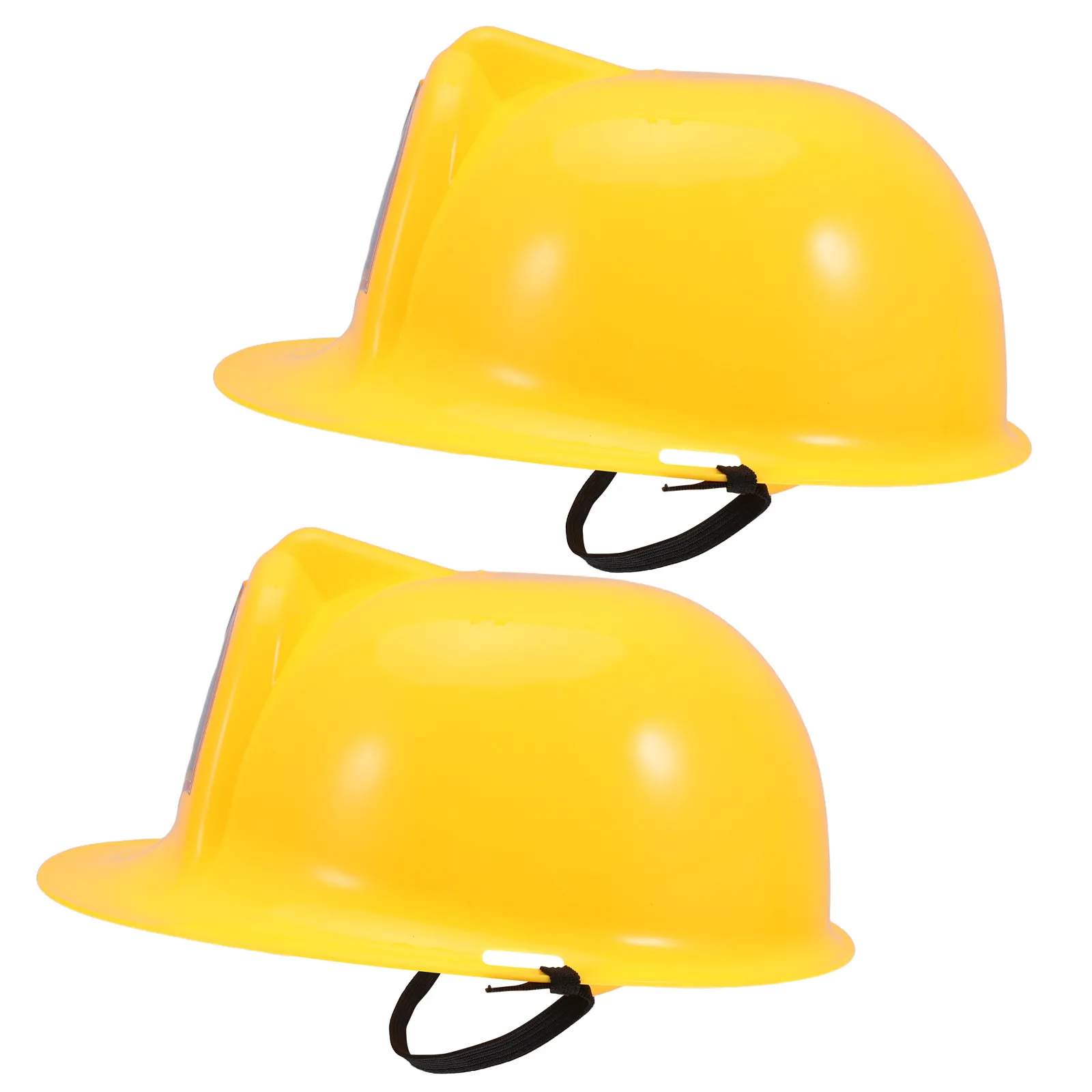 2Pcs Simulation Fire Hat for Kids Environmental Friendly Construction Safety Educational Role Play Costume Accessory