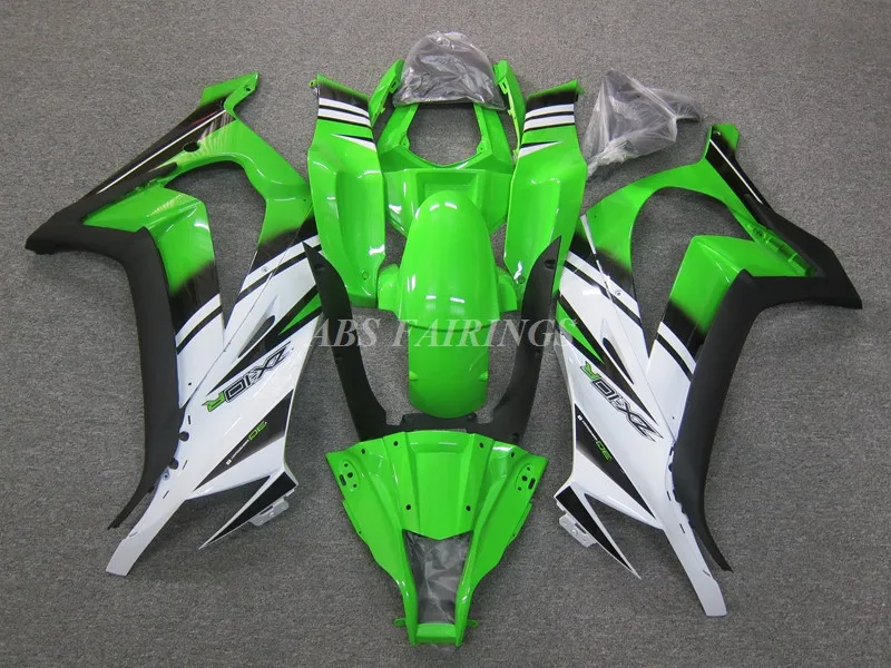 4Gifts New ABS Fairings Kit Fit For KAWASAKI ZX-10R ZX10R 2011 2012 2013 2014 2015 11 12 13 14 15 Bodywork Set Green White