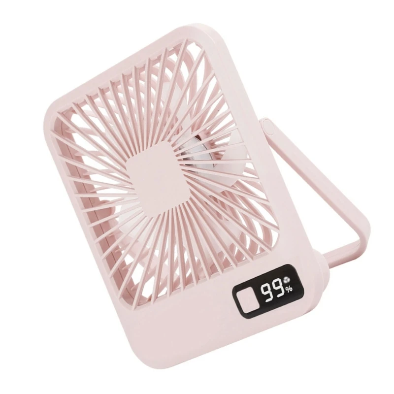 USB Desk Fan 2600mAh Rechargeable Operated Fan 5 Speed Table Fan 918D