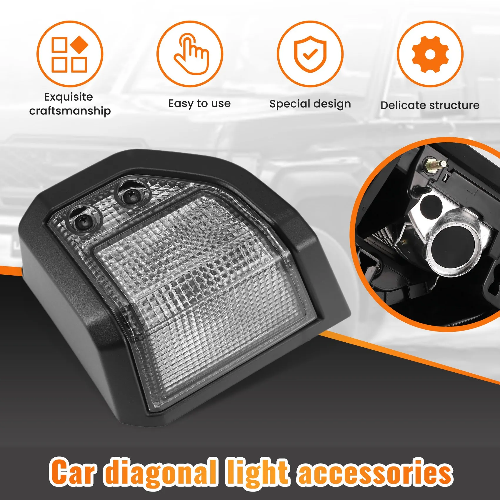 1 زوج أضواء ركن السيارة مصباح لتويوتا لاند كروزر LC70 LC76 LC78 LC79 2024 + اكسسوارات السيارات (بدون لمبة)