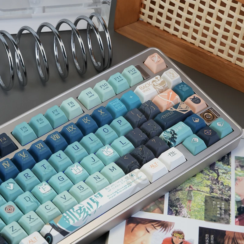 

Na Ke Xia Keycap 130-клавишный колпачок Pbt сублимационный 68/87/108 персонализированный двумерный колпачок аниме на заказ
