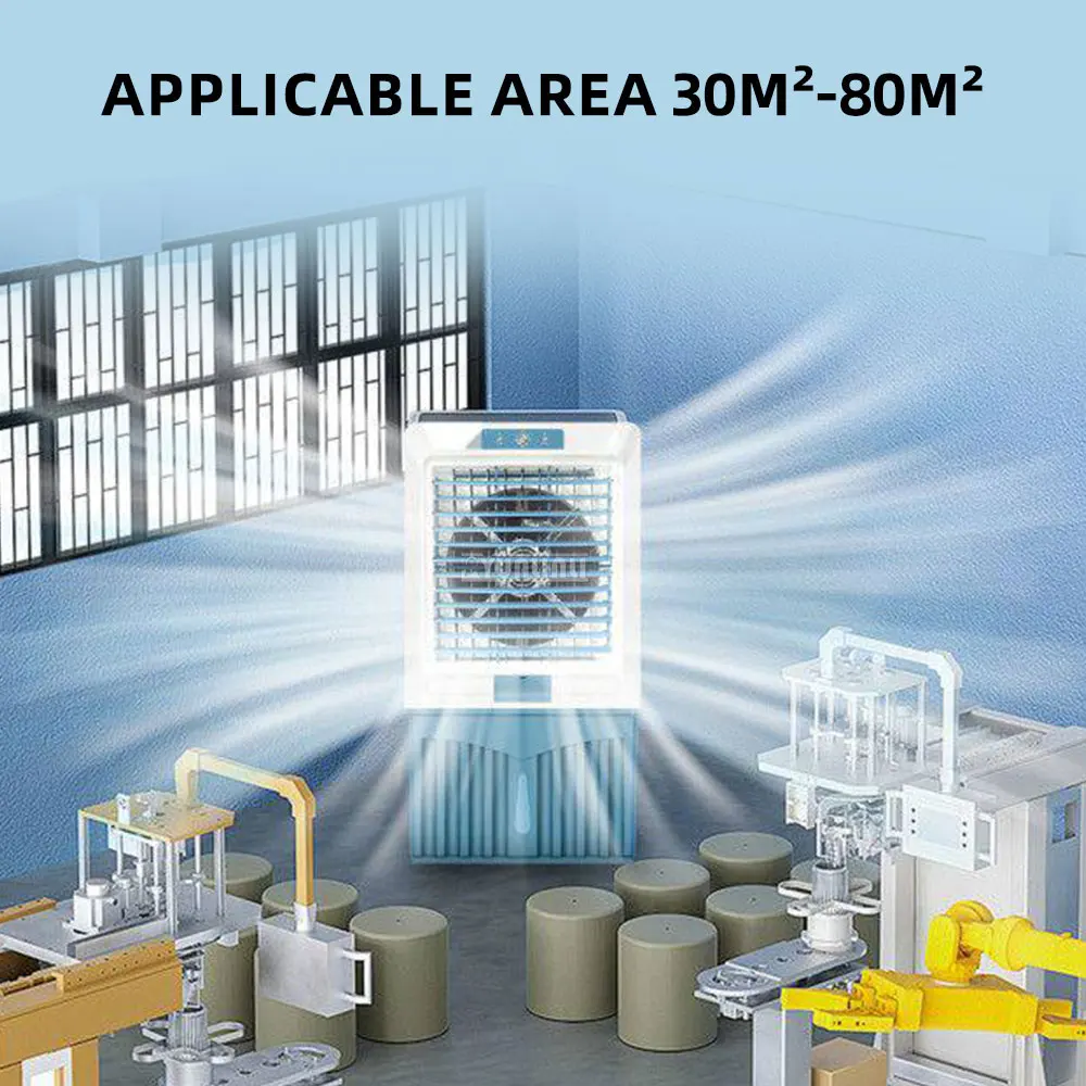 Industrial Air Conditioner Fan, Large Upright Cooling Fan, Portable Home Cooling Unit with Water Tank