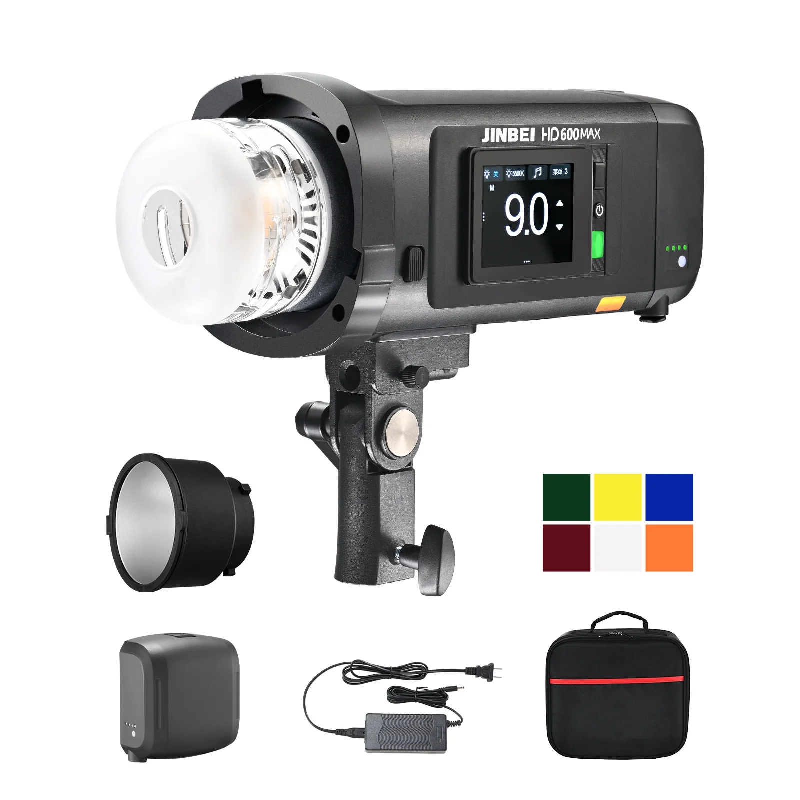 JINBEI HD600MAX Portable Outdoor Flash HSS TTL  All-in-One  Flash Li-on Battery Outdoor Camera Flash Light good