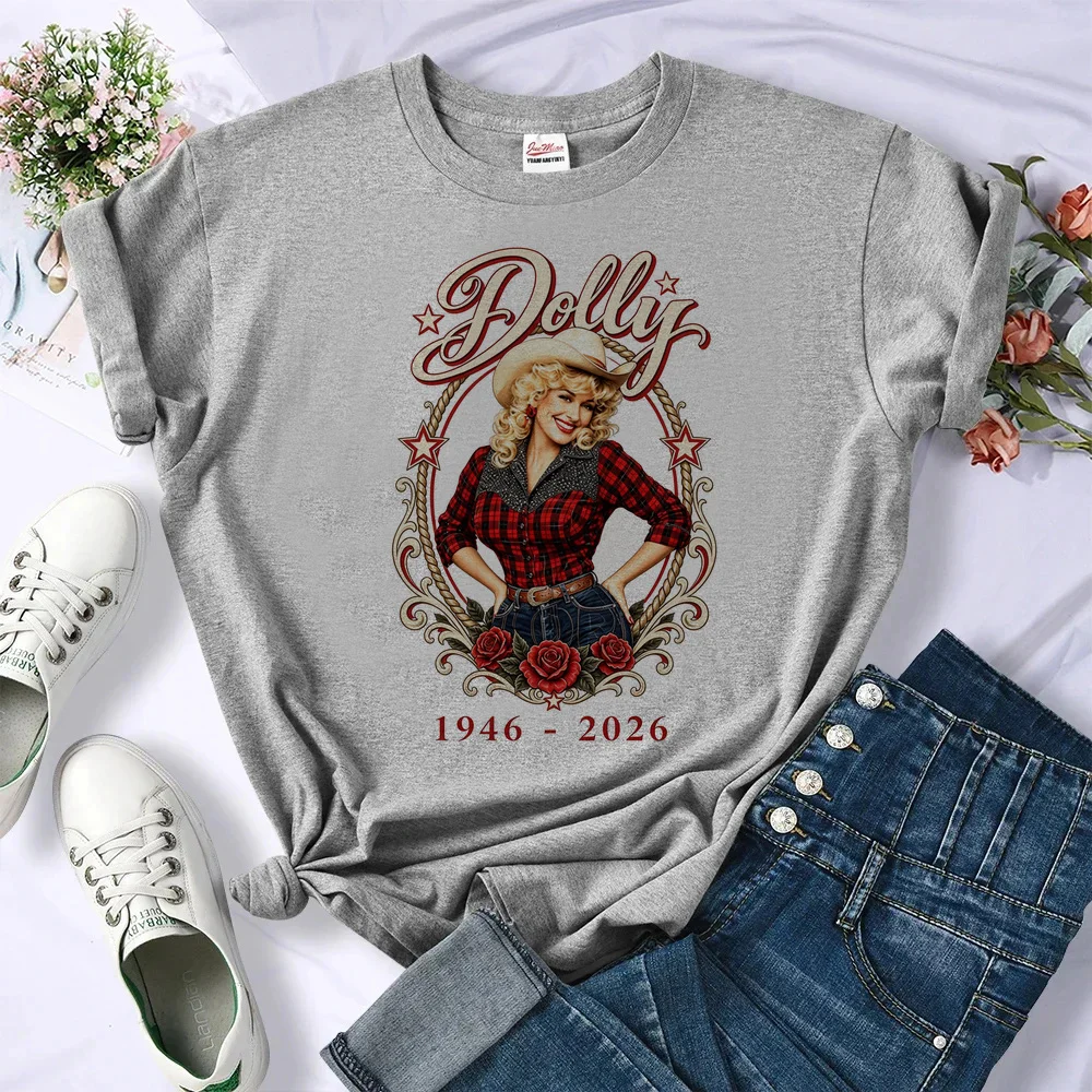 Dolly Parton shirt female Retro korean fashion dollette jojifuku cute tshirt cute clearance sales manga Retro funny