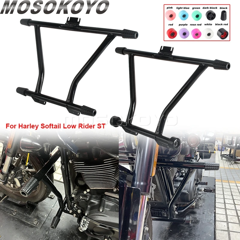 Jaula protectora para motor de motocicleta, barra parachoques de carretera, Protector contra caídas de pasajero para Harley Softail Low Rider ST 117 FXLRST 2022-2025
