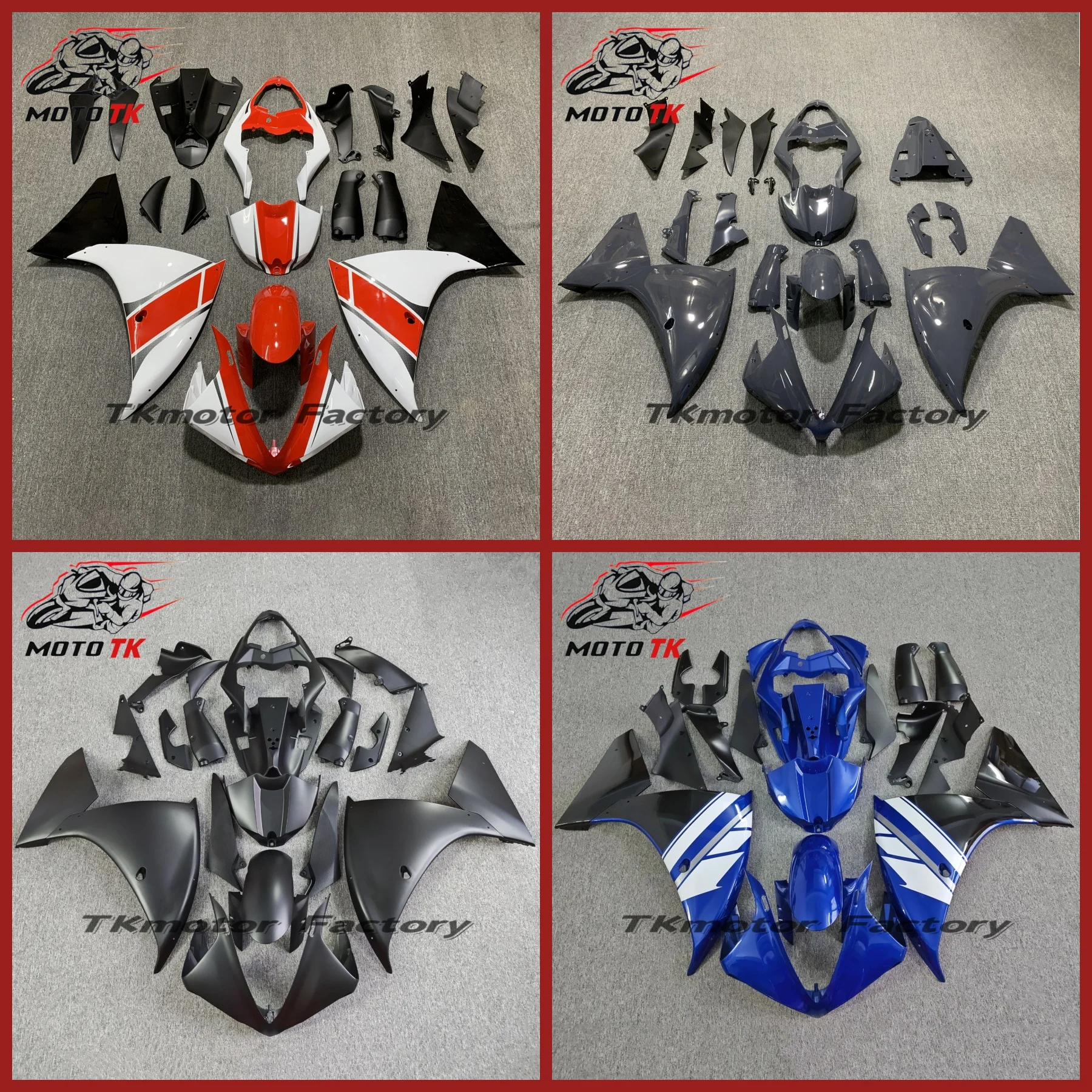 New ABS Motorcycle Whole Fairing Kit Fit For YAMAHA YZF - R1 2009 2010 2011 2012 2013 2014 Bodywork Set Red White Black