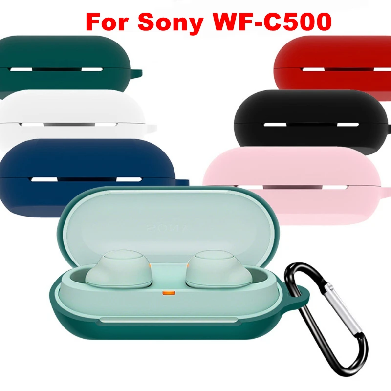 Dust-proof Protective Cases Soft Earphone Covers Compatible with Sony WF-C500 Earphones Anti-fall Shells Carrying Cases