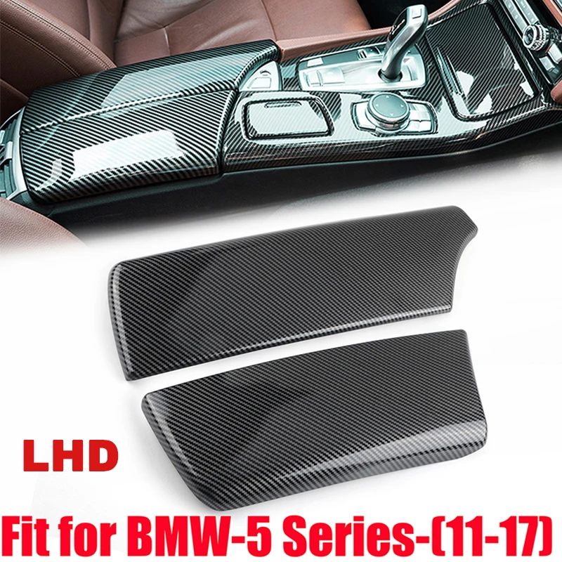 

Rhyming Car Central Armrest Box Panel Trim Protective Sticker Cover Carbon Fiber Fit For BMW 5 Series BMW 5 Series F10 F18 LHD