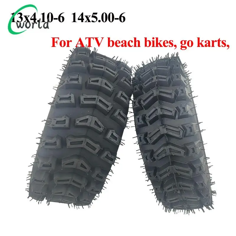 

Front and rear 13x4.10-6 14x5.00-6 vacuum tires for ATV four-wheel off-road go kart tricycle four-wheel tire replacement