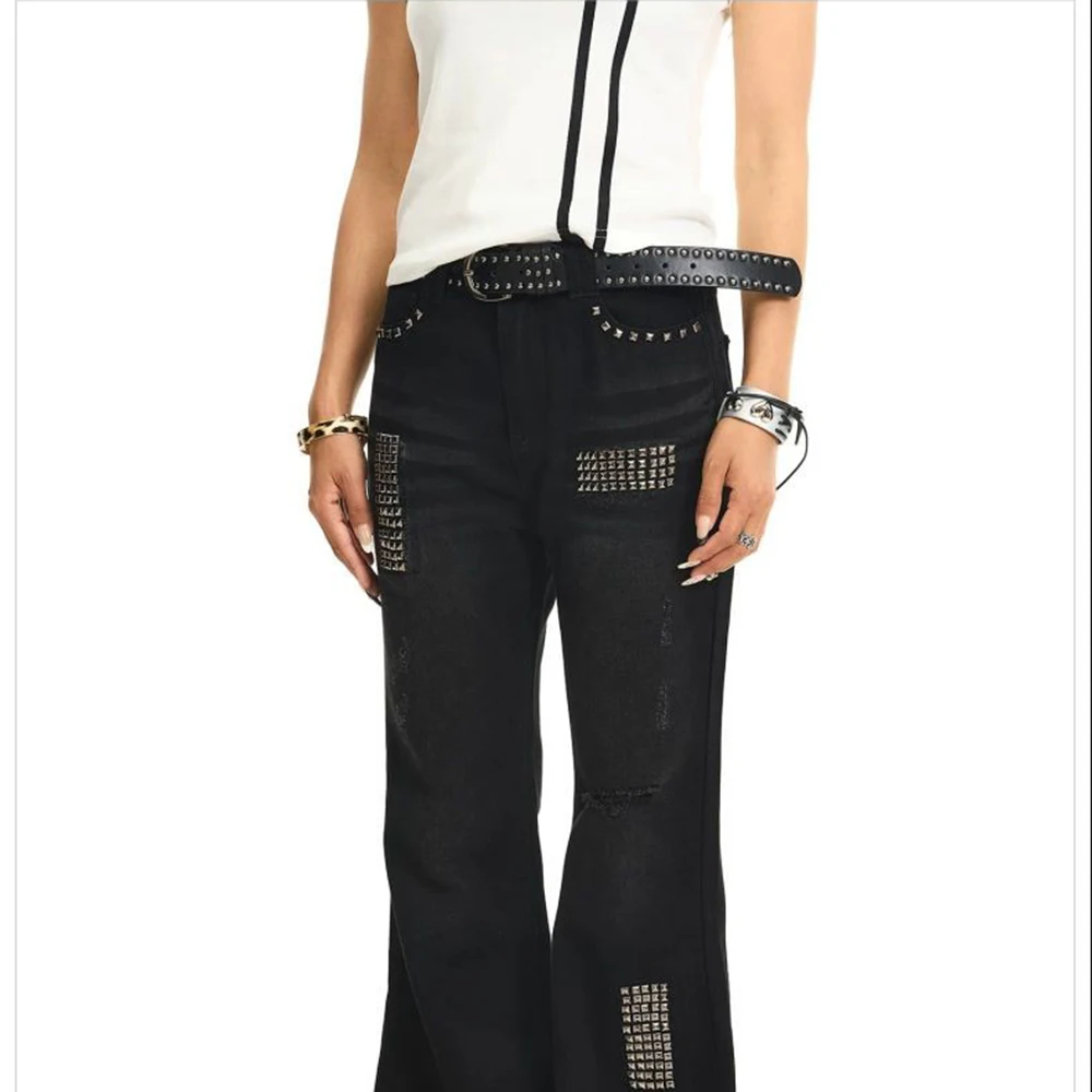 2026 Summer New Unisex Patchwork Jeans American Retro Fashion Trendy High Street Casual Loose Fit Niche Neutral Bottoms