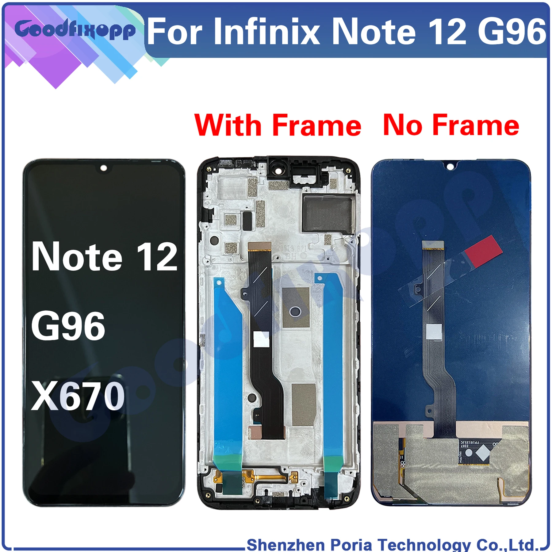 For Infinix Note 12 G96 X670 LCD Display Touch Screen Digitizer Assembly For Note12 Turbo Replacement