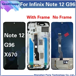 For Infinix Note 12 G96 X670 LCD Display Touch Screen Digitizer Assembly For Note12 Turbo Replacement