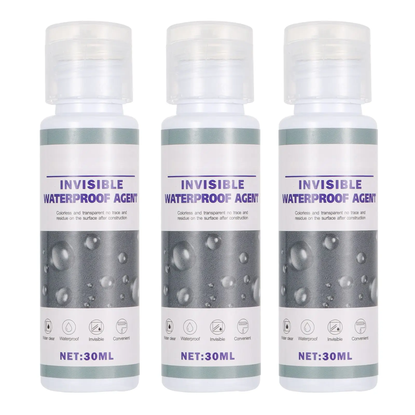 

3 Pcs Waterproof Coating Wall Repair Spray Sealing Leak Adhesive Sealant Invisible Waterproof Agent Tile Grout Sealer Building