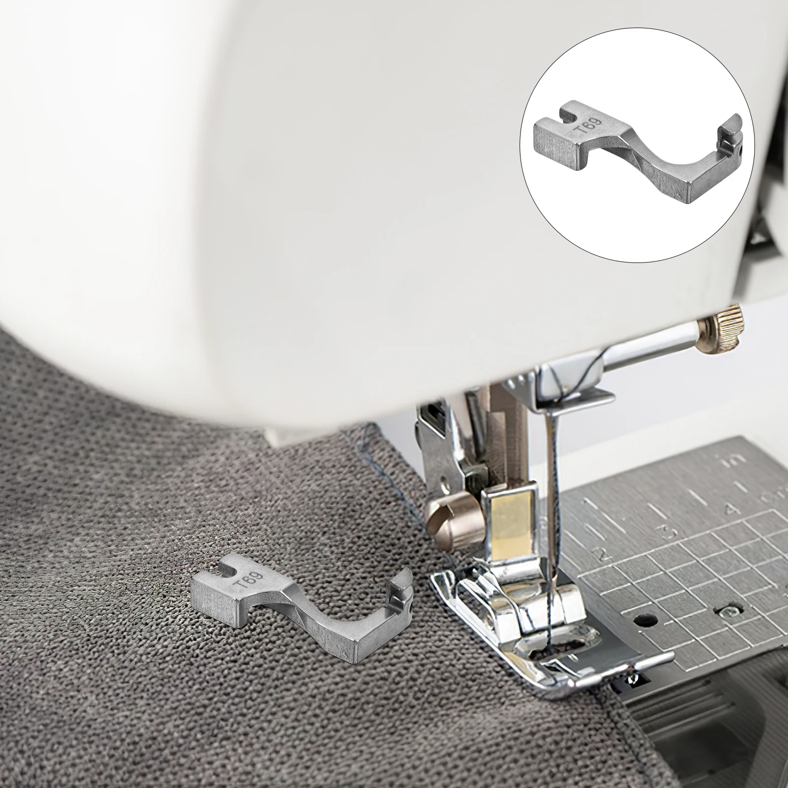 

2pcs Adjustable Invisible Presser All Steel Machine Foot Universal Compatibility Industrial Machines Single Sided Zipper